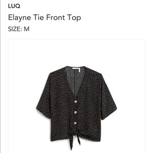 LUQ - Elayne Tie Front Top